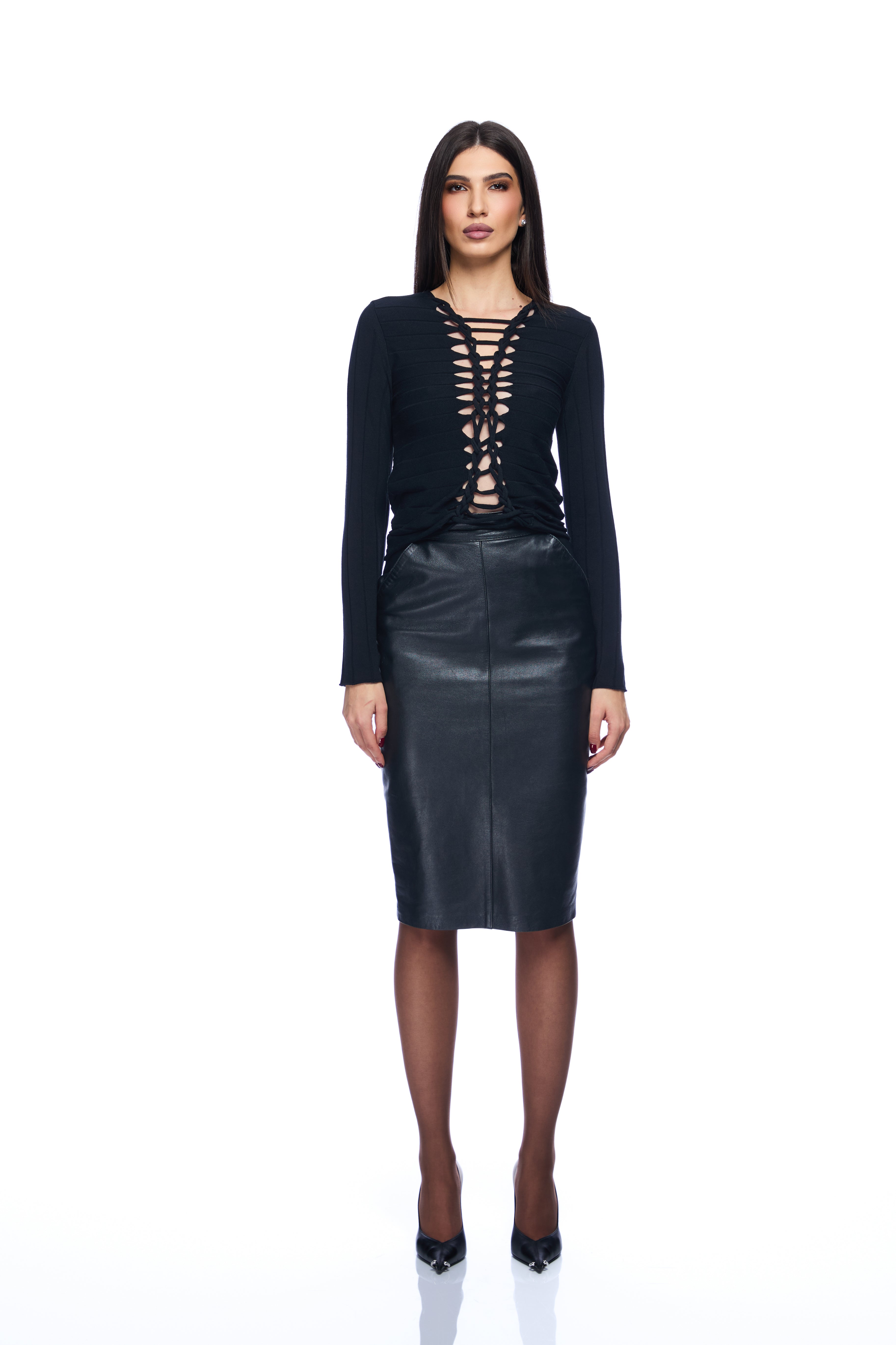 Bluza cu impletituri