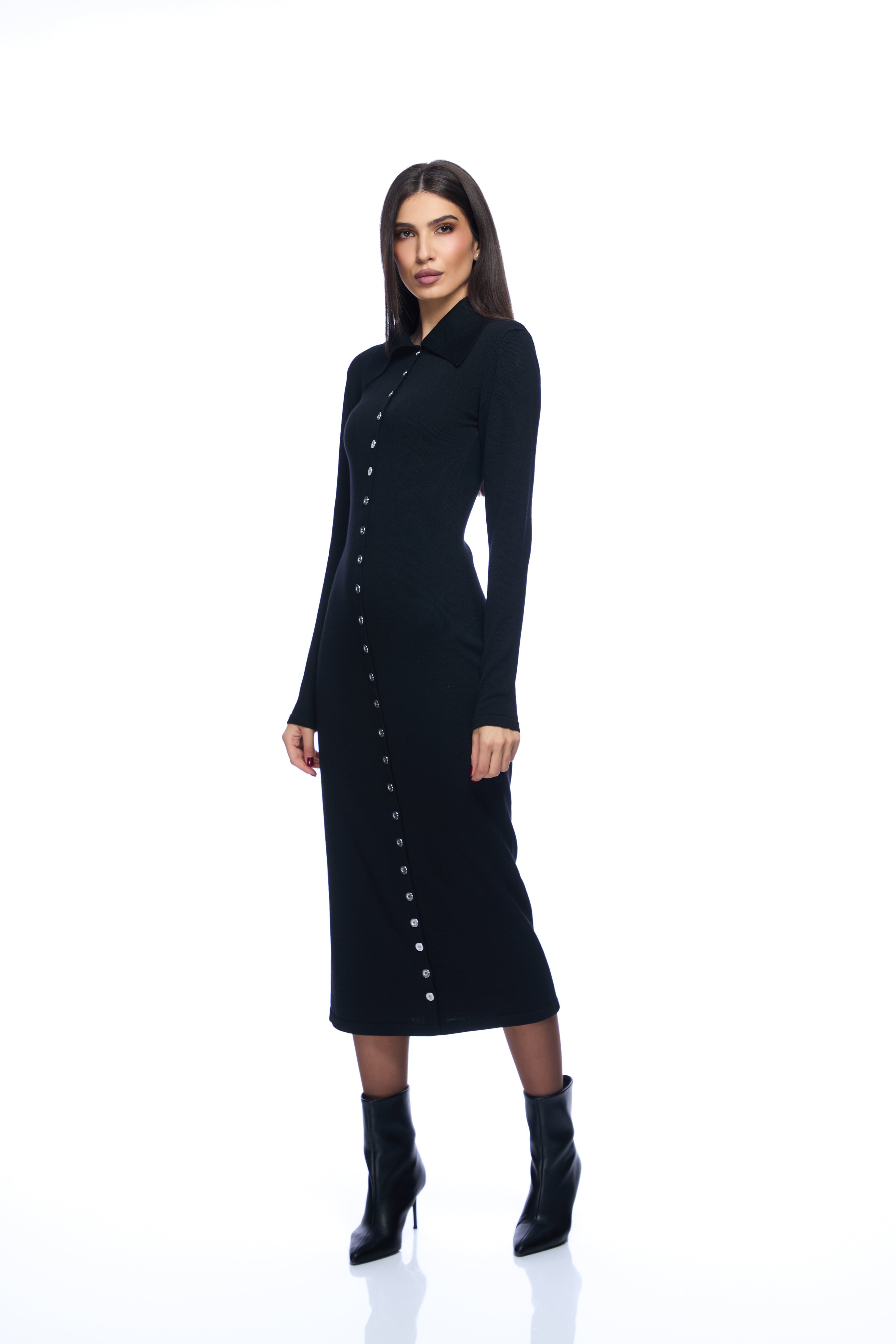 Rochie cu guler polo