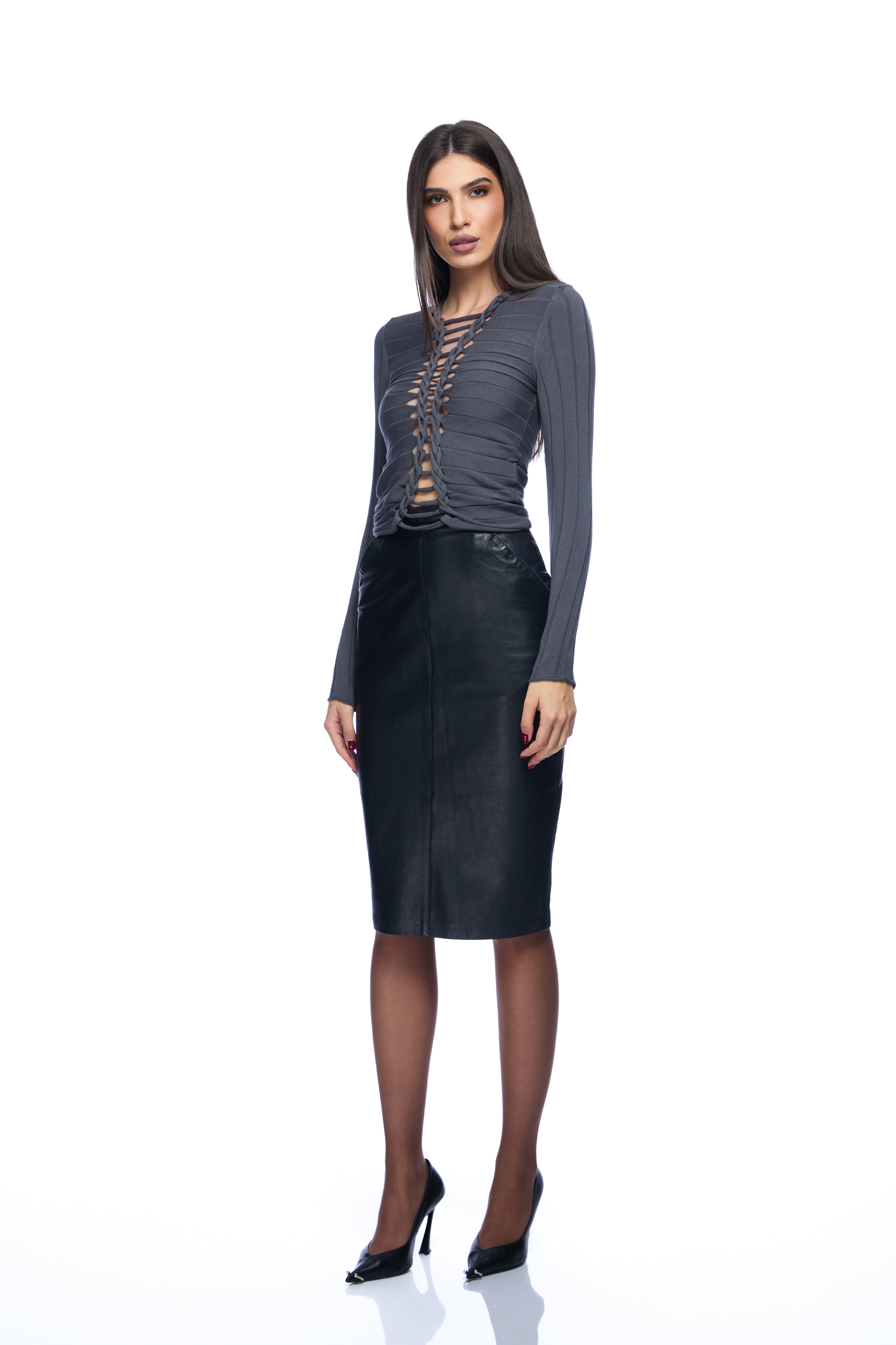 Bluza cu impletituri