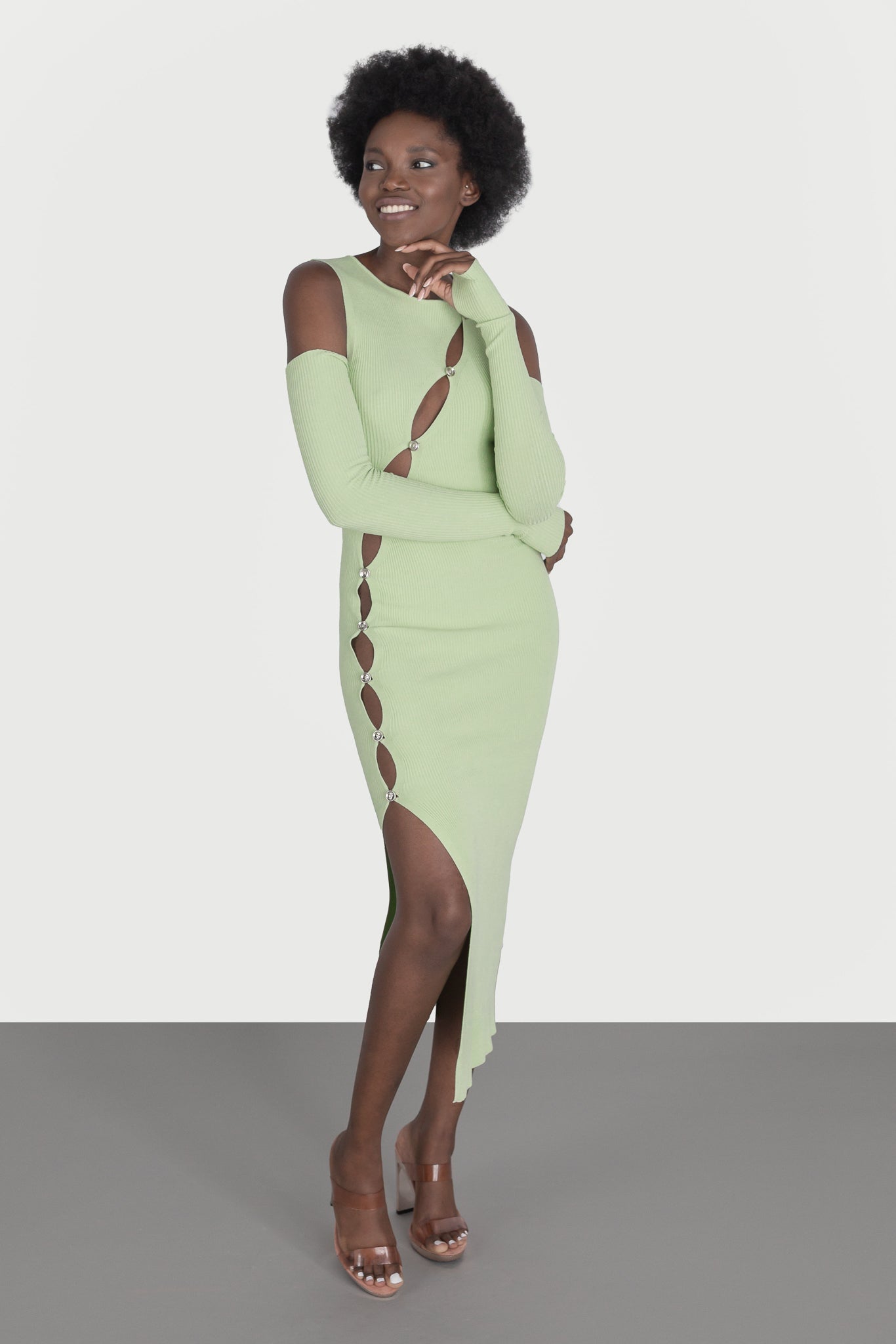 Dress with removable sleeves
