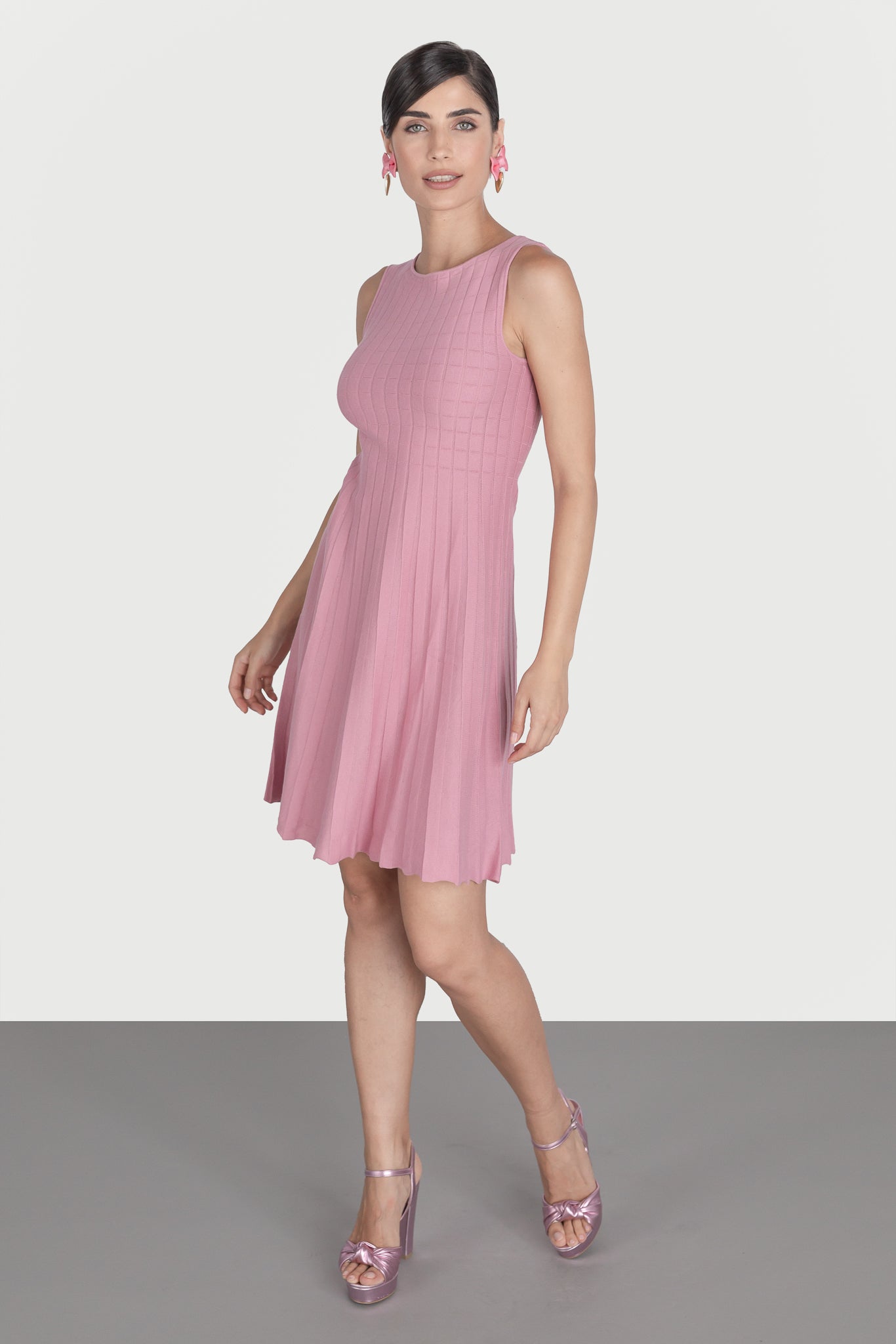 Plain flared dress