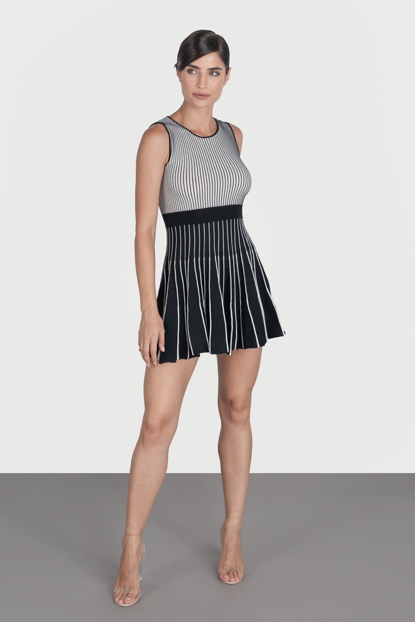 Flared mini dress