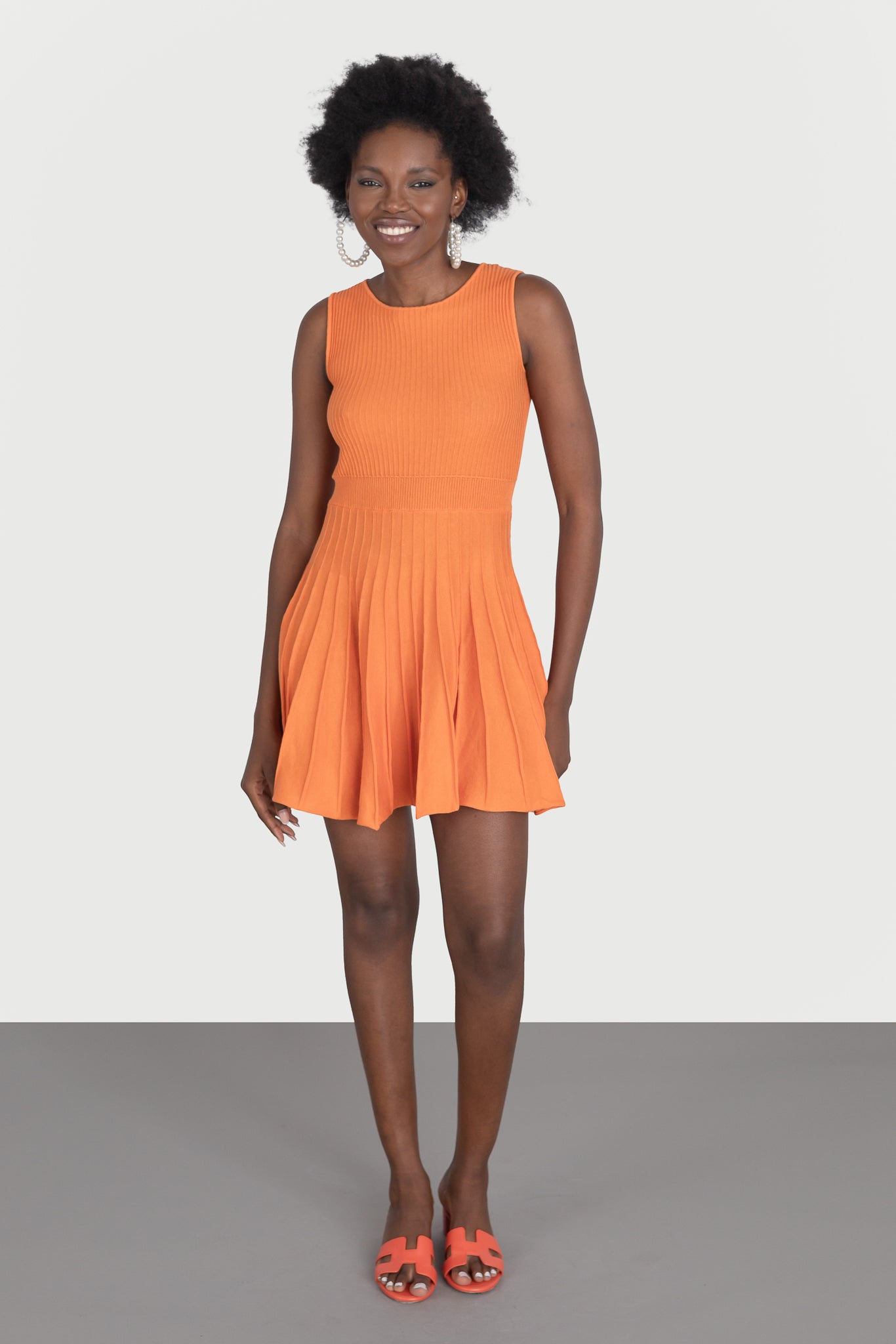Flared mini dress