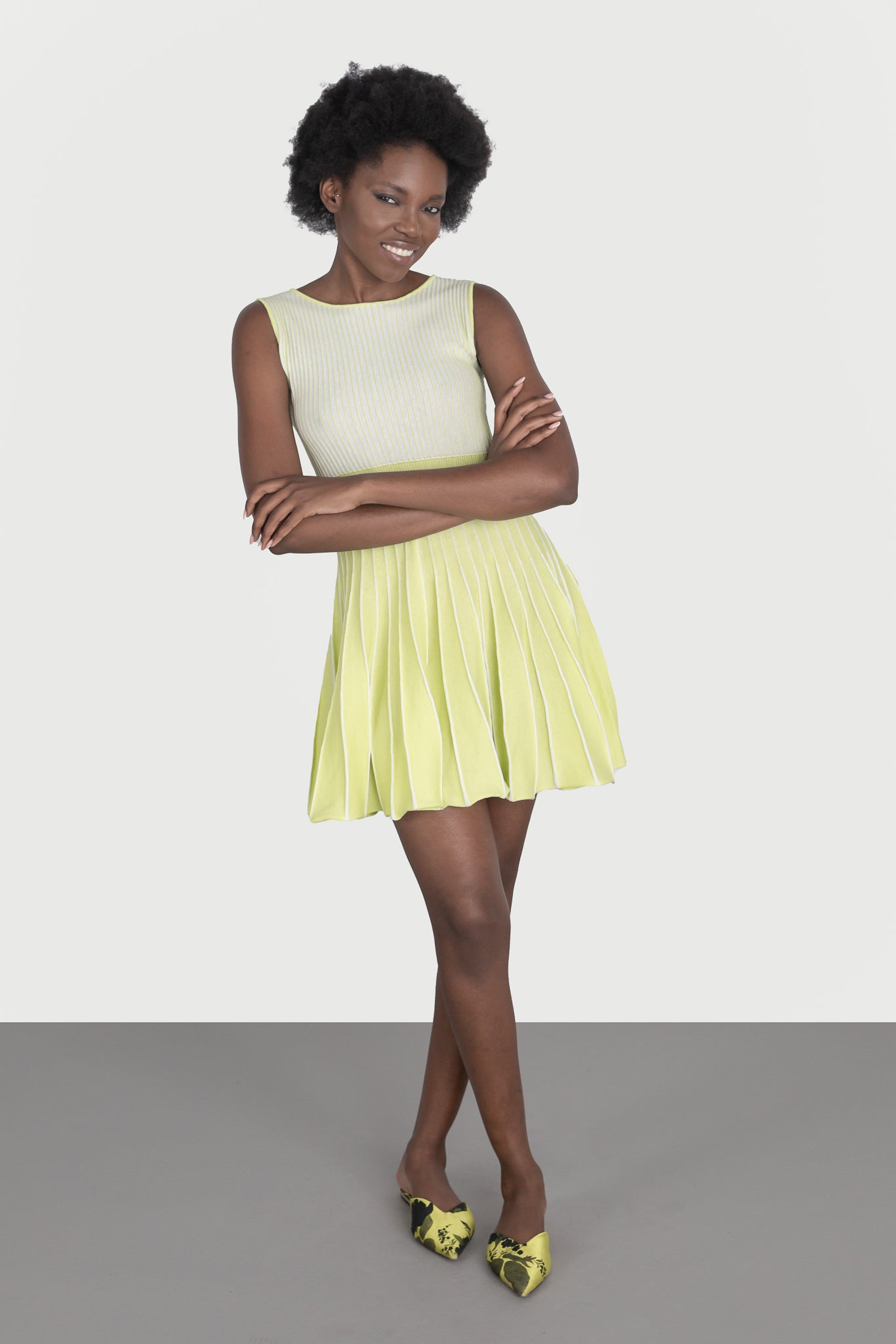 Flared mini dress