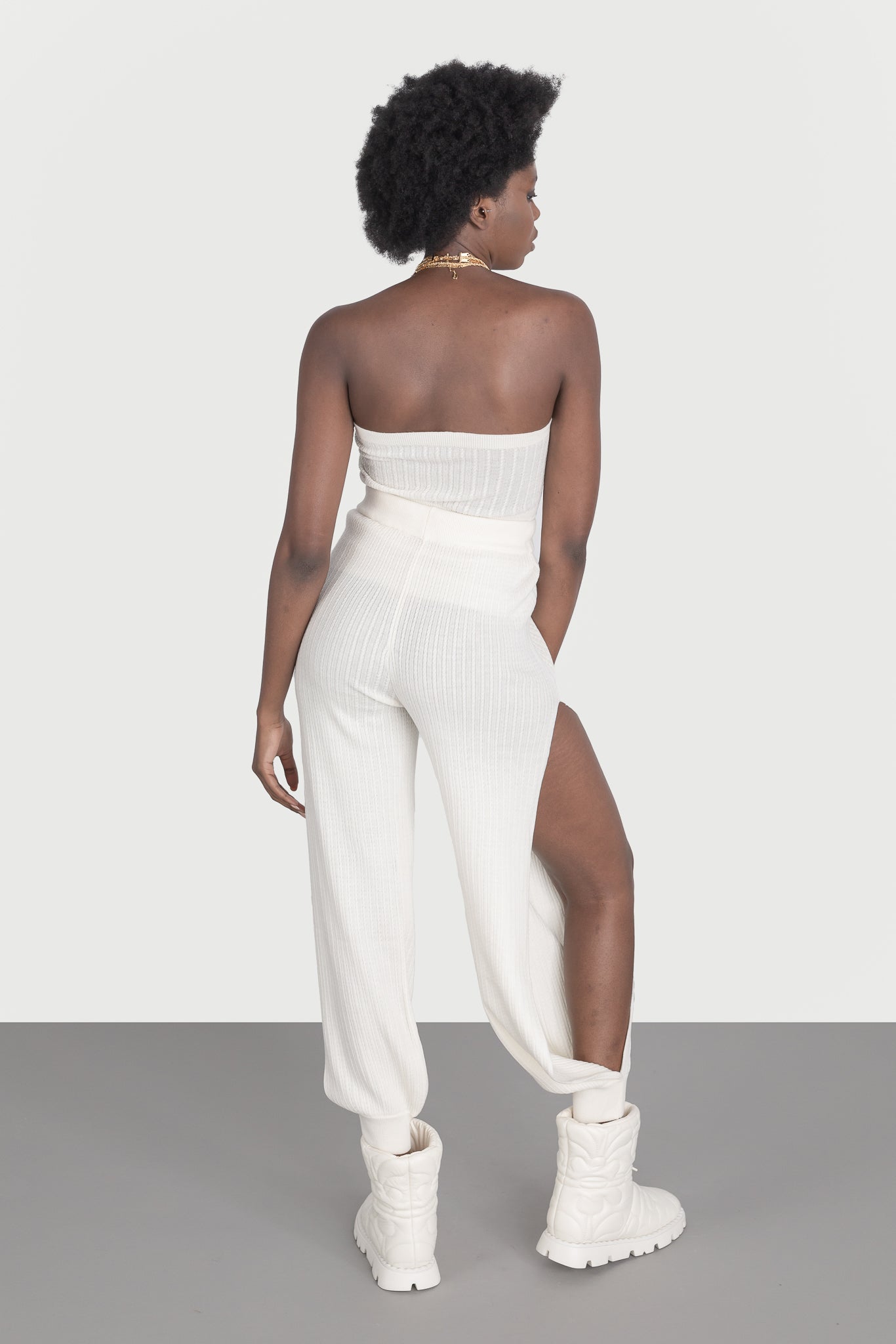Pants open at the sides