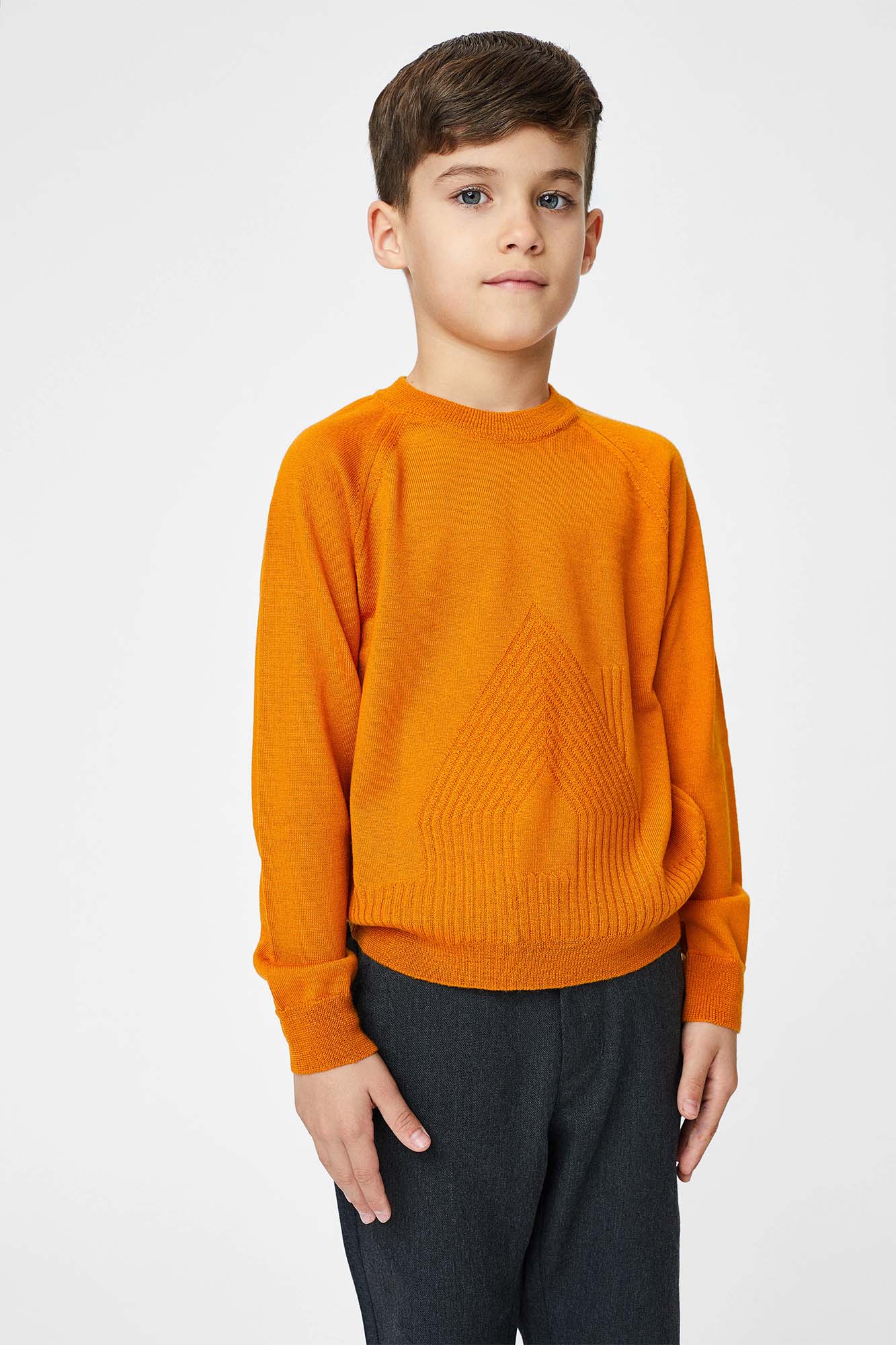 Sweater with "house" pattern for children
