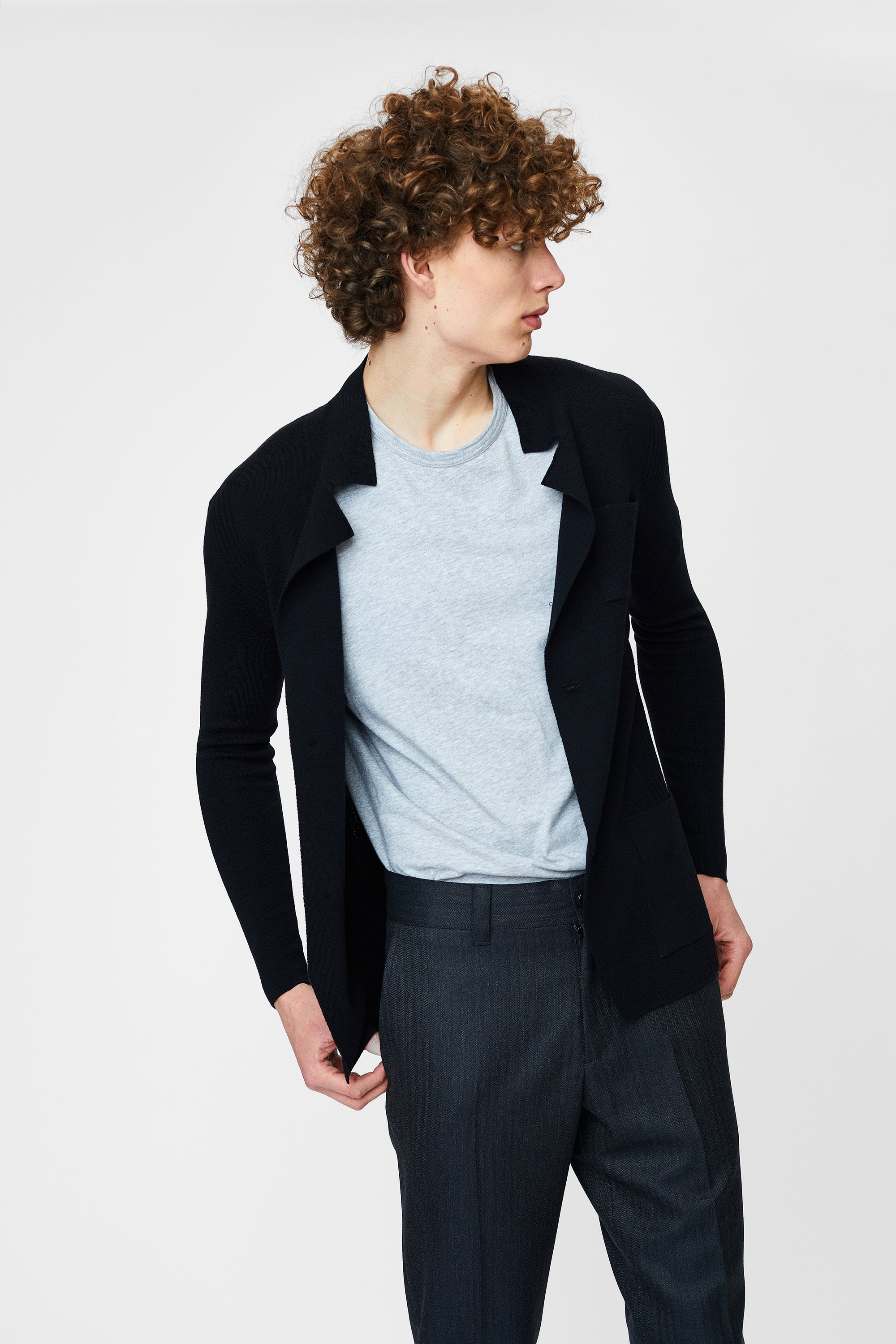 Knitted jacket for men