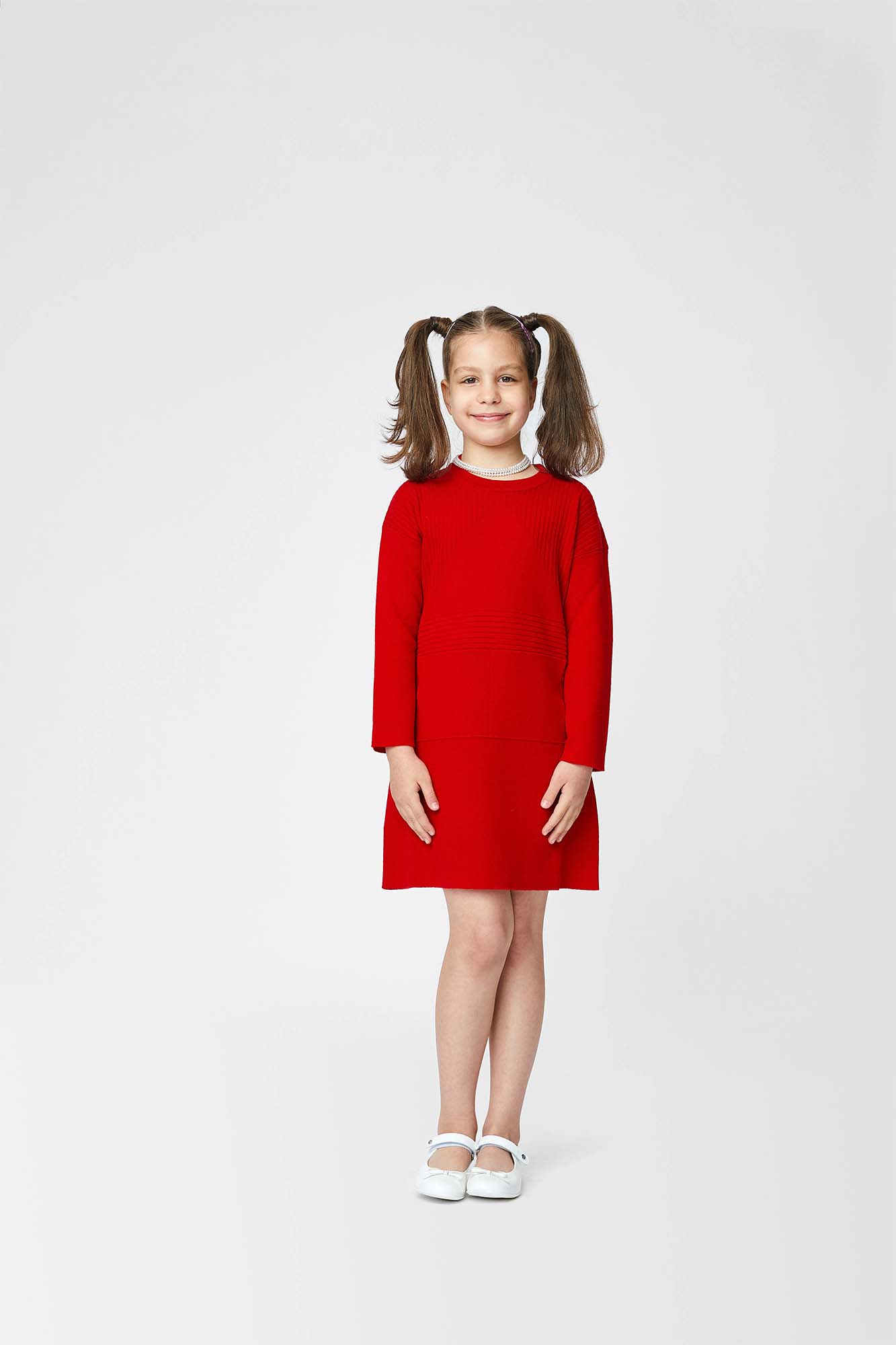 Dress with long sleeves and pockets, for girls